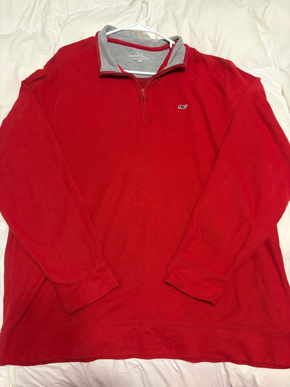Vineyard Vines 1/4 Zip Pullover XXL Red Pima Cotton